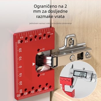 Pozicioner za ugradnju šarki i bušenje od aluminijske legure za vrata