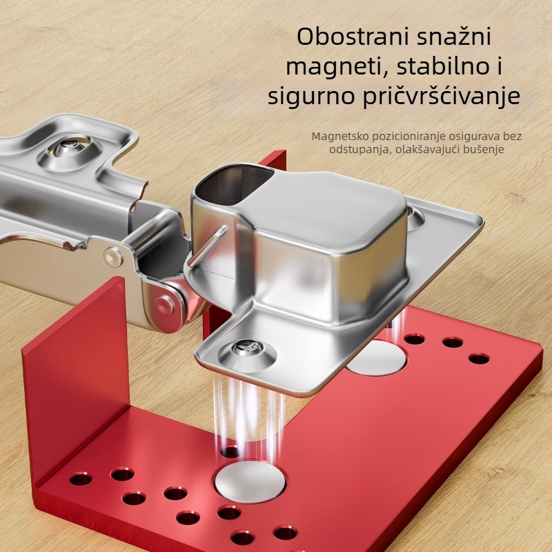 Pozicioner za ugradnju šarki i bušenje od aluminijske legure za vrata