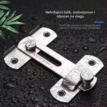 Nerđajući čelik – zasun za vrata za kupaonicu i spavaću sobu, teške izvedbe za klizna vrata