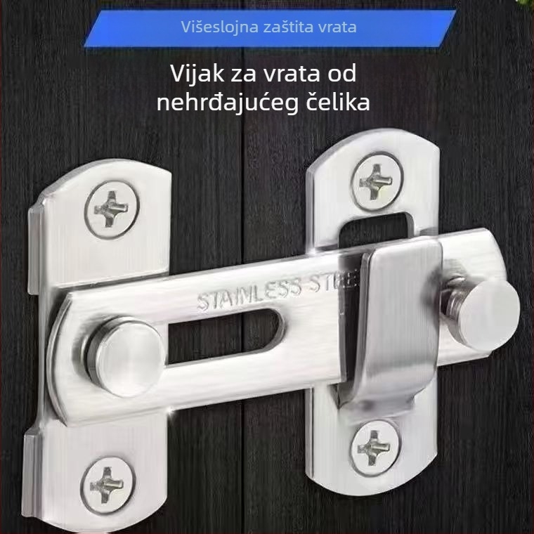 Nerđajući čelik – zasun za vrata za kupaonicu i spavaću sobu, teške izvedbe za klizna vrata