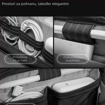Vodootporna putna torba za kablove i dodatke — višenamjenska torba za pohranu kablova, punjača i tvrdog diska