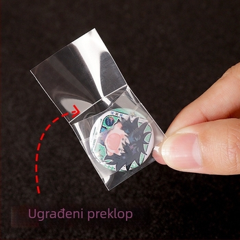 Mini samoljepljive vrećice za značke, 30 mm, samozatvarajuće, ojačan materijal, zaštitni film protiv nabora uz 20 svilenih traka
