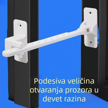 Ograničivač prozora za otvaranje, otporan na vjetar, sigurnost djece, bušenje potrebno