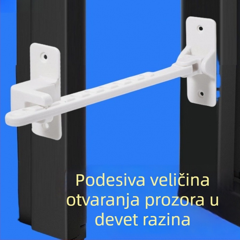Ograničivač prozora za otvaranje, otporan na vjetar, sigurnost djece, bušenje potrebno