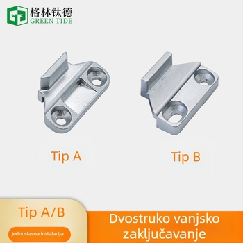 Brava za vrata i prozore od aluminijske legure s lomljenim mostom; dvostruka vanjska otvarajuća brava; hardver za aluminijsku stolariju