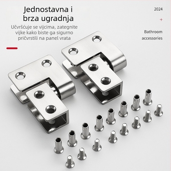 Panta za kupaonske pregrade, neba i zemlje, 304 nehrđajući čelik, kromirano