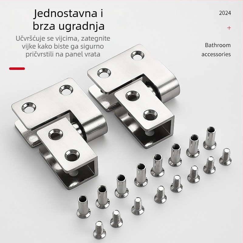 Panta za kupaonske pregrade, neba i zemlje, 304 nehrđajući čelik, kromirano