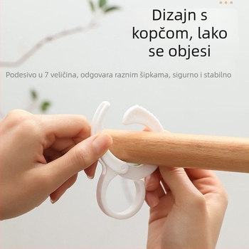 S-oblik kuka za kućnu upotrebu, bez bušenja, lagan dizajn, za kuhinju, šipku garderobe i kupaonice za ručnike