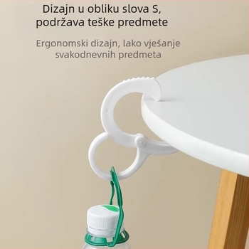 S-oblik kuka za kućnu upotrebu, bez bušenja, lagan dizajn, za kuhinju, šipku garderobe i kupaonice za ručnike