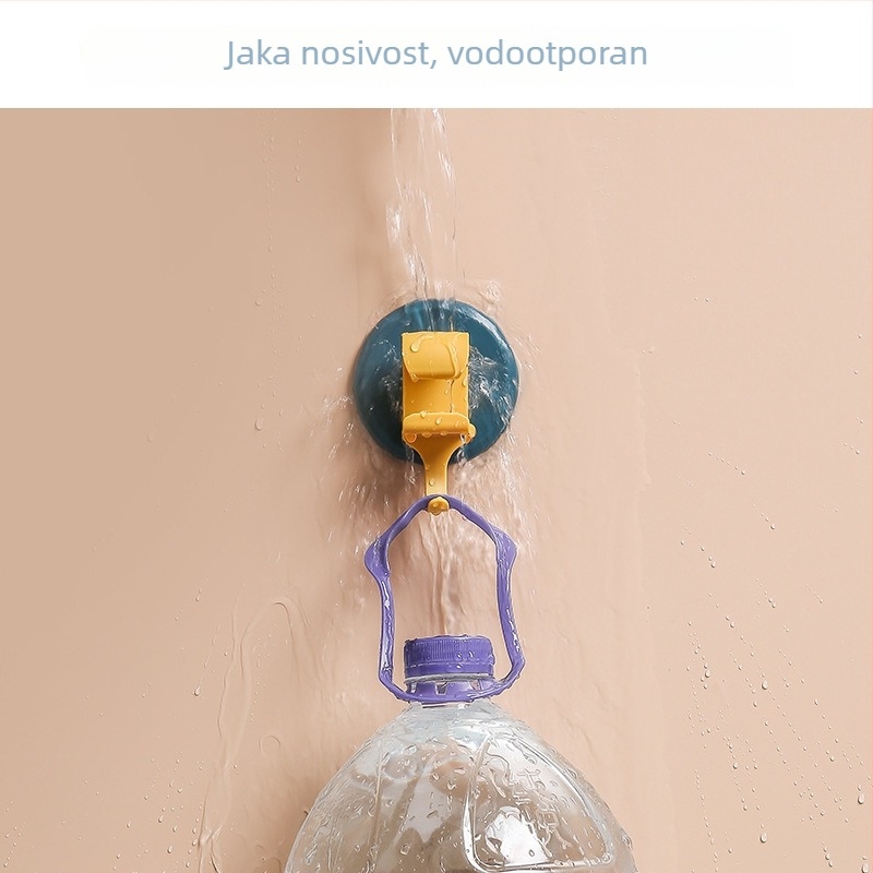 Zidni kuka bez bušenja za kupaonicu, plastična disk oblik samoljepljiva kuka, jednostavna i praktična.