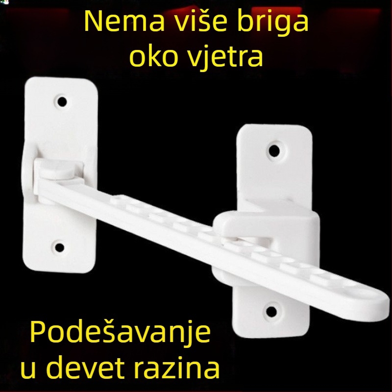 Ograničivač za krilni prozor, otporan na vjetar, sigurnosna brava za djecu