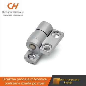 XK504 90 stupnjeva šarka s amortizerom, mini šarka, cinkova legura, mat srebrna površina
