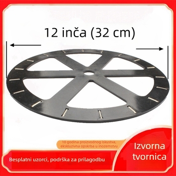 Crni plastični okretni tanjur, promjera 32 cm (12 in), za ormarić