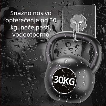 Prozirna zidna kuka s jakim ljepilom – bez bušenja, nosivost 0-1 kg, PVC