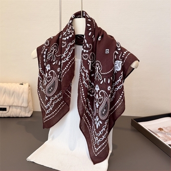 68x68 cm kvadratni šal s paisley uzorkom, boemski vintage stil, poliester tkanina s osjećajem svile i baršuna, zaštita od sunca, za žene