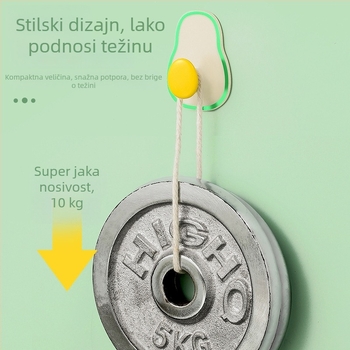 Set od 2 snažne zidne kuke s ljepilom – bez bušenja, za ormar, dnevni boravak, kuhinju i dom, za odjeću