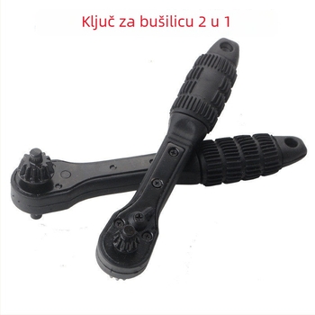 Ključ za držač bušilice 2-u-1, crna, dvostrani brzi ključ, dvostruki kraj