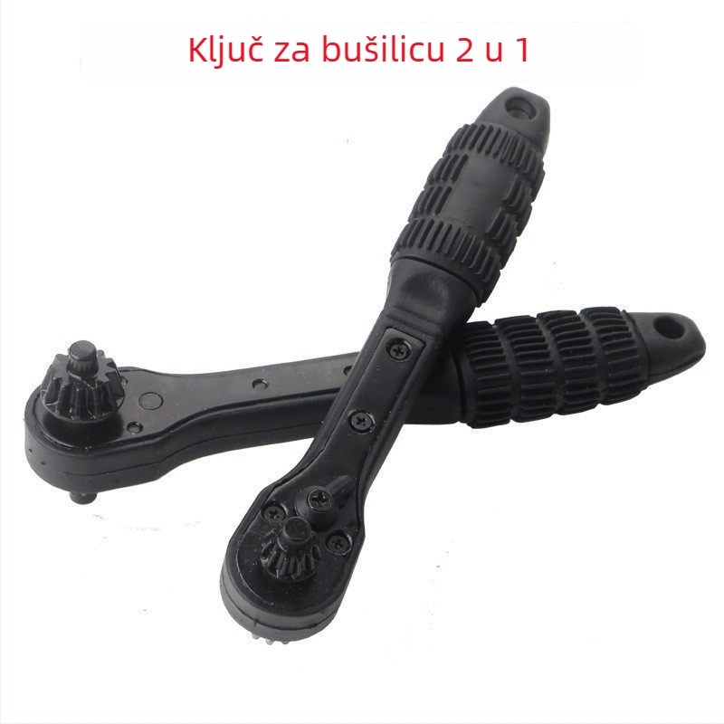 Ključ za držač bušilice 2-u-1, crna, dvostrani brzi ključ, dvostruki kraj