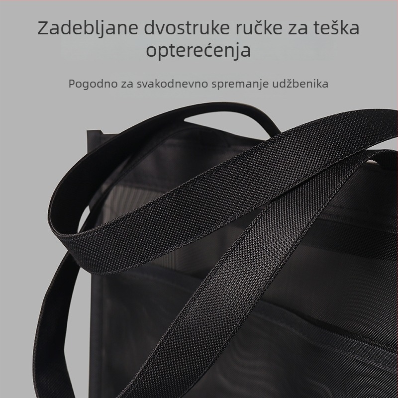 A4 velika umjetnička torba, torba za dokumente 16K, torba za knjige s mrežicom i zatvaračem, velik kapacitet za djecu