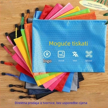 A4/A5 vodootporna debela torba za dokumente s nogometnim uzorom, zatvaračem i prilagođenim logom