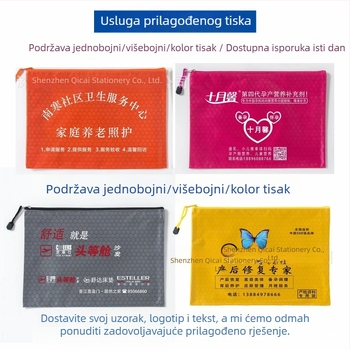 A4/A5 vodootporna debela torba za dokumente s nogometnim uzorom, zatvaračem i prilagođenim logom
