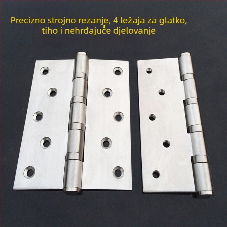 Šarka od nehrđajućeg čelika 304 za vrata i prozore, sklopna, teška, 5×3.5×3, za drvena vrata, tih rad