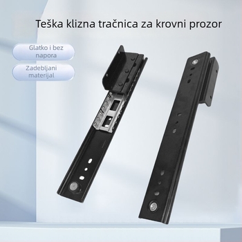 Teška tračnična vodilica za bay window, teleskopska izvlačna šina za stol, skrivena šina za ploču stola, klizni pribor