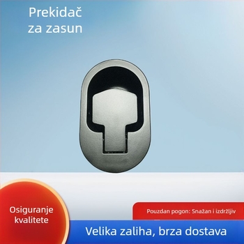 Crna okrugla aluminijska ručica za podešavanje kauča s dva otvora na dnu