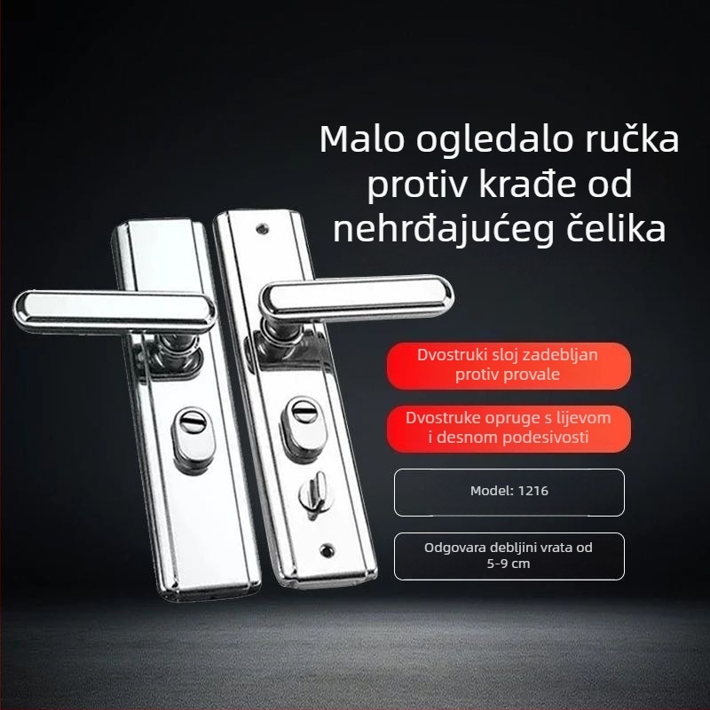 Set zaključavanja protiv krađe za vrata s univerzalnom ručkom za unutarnje metalne vrata