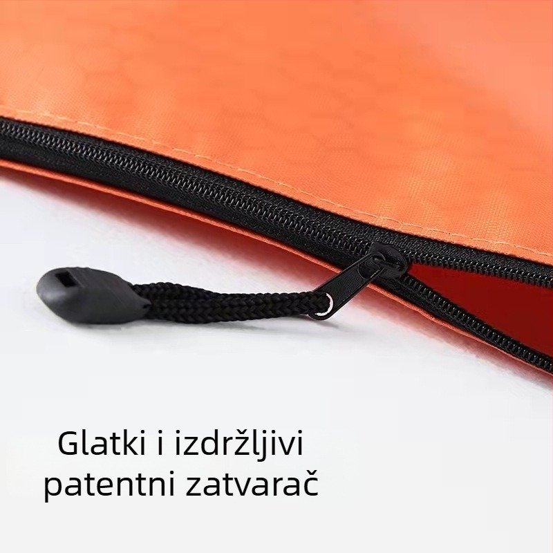 A4 futrola za dokumente s nogometnim uzorom, Oxford tkanina, zatvarač, vodootporna, uredsko pohranjivanje dokumenata i potrepština