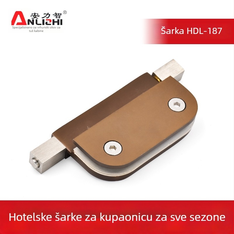 HDL-187 Šarka za staklena vrata kupaonice hotela, nehrđajući čelik 304