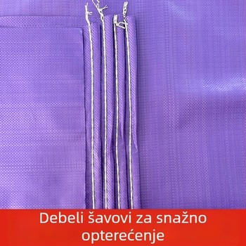 Ljubičasta debela plastična tkanina vrećica s uzorkom zmijske kože i džepnim stilom, čvrsta i izdržljiva za preseljenje i pakiranje