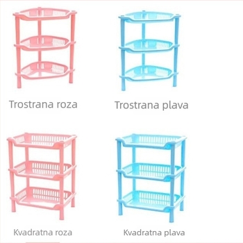 Trostruki trokutasti plastični organizator za kuhinju, kupaonu i kozmetiku