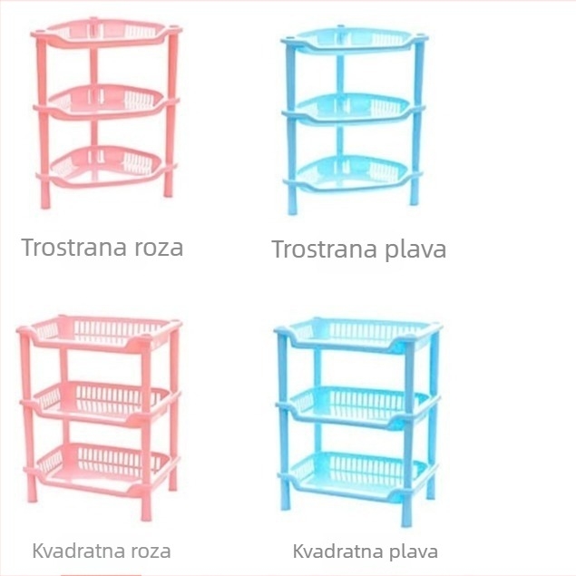 Trostruki trokutasti plastični organizator za kuhinju, kupaonu i kozmetiku