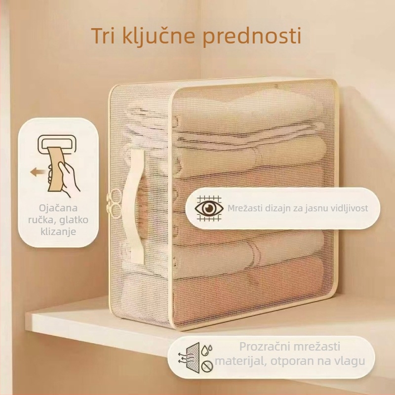 Četverodijelni set za skladištenje posteljine sa čvrstom torbom, za pohranu plahti i navlaka za deku, vodootporan i otporan na prašinu