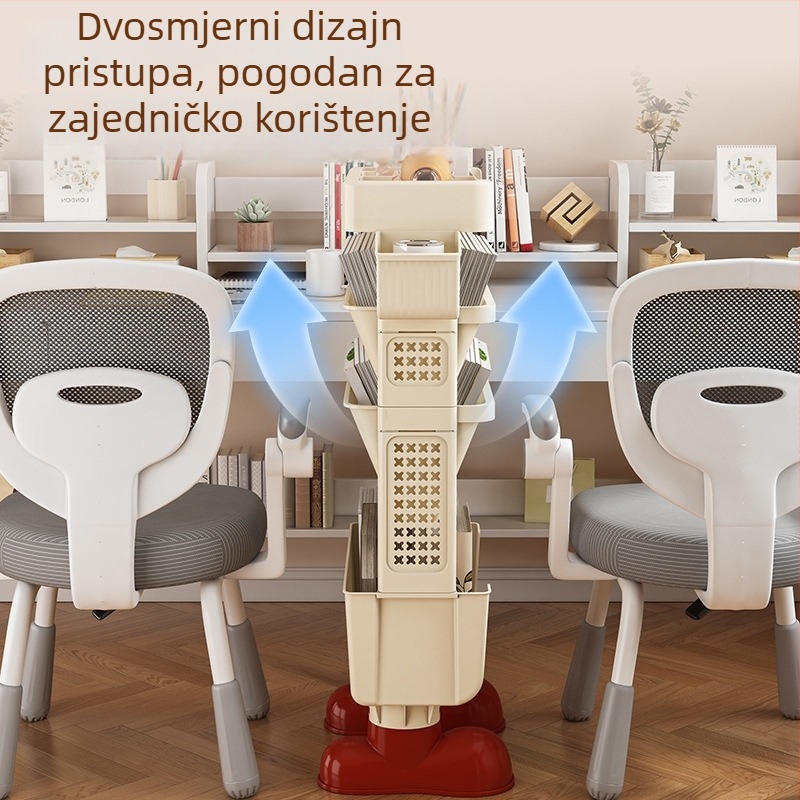 Četveroslojni mobilni regač za skladištenje s košaricama, za knjige, spavaću sobu i kuhinju