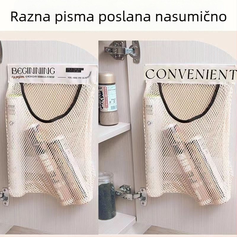 Višenamjenski mrežasti zidni organizator za kuhinjske vrećice za smeće