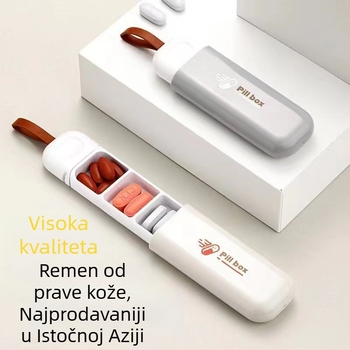 Stilska prijenosna kutija za lijekove s tri odjeljka, zatvara se i štiti od svjetla, mini kutija u dizajnu ladice