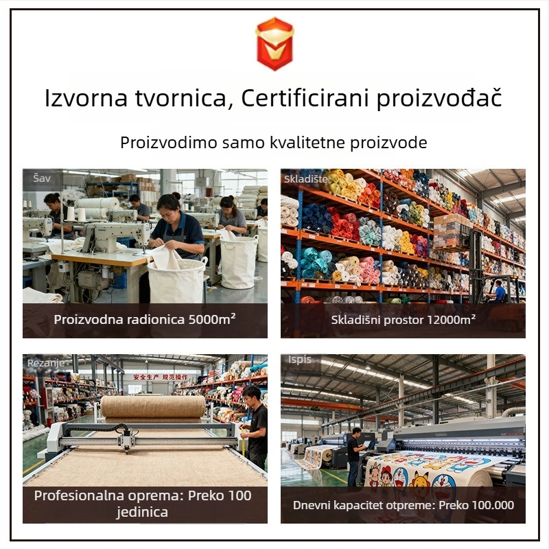Zidni platneni organizator s 5 pretinaca, japanskog stila, za kućnu upotrebu, džep za telefon.