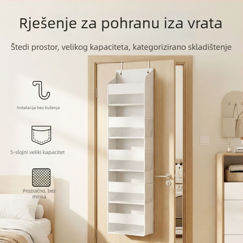 Petoslojna zidna torba za pohranu u spavaćoj sobi, velikog kapaciteta, od najlona