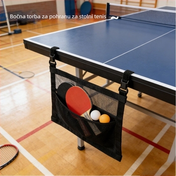 Zidna mreža za skladištenje reketa za stolni tenis i opreme za pickleball, praktična viseća torba za pohranu, višenamjenski organizator