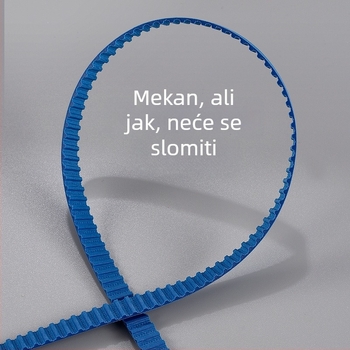 Plava poliuretanska sinhrona zupčasta traka za šinu zavjesa, visoke čvrstoće, model CH-JLSTPD20210121, dimenzije 11.5 mm × 1000 mm