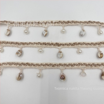 Ručni lančani ukras od školjki i bisera s resicama, za odjeću, obuću, kapu i zavjesu