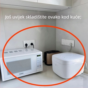 Stalak za mikrovalnu pećnicu u kuhinji, izvlačni držač za lonce, dvostruki stolni regal