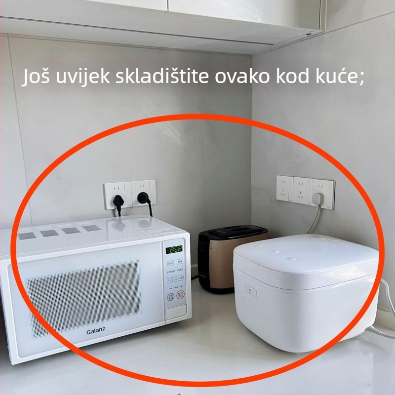 Stalak za mikrovalnu pećnicu u kuhinji, izvlačni držač za lonce, dvostruki stolni regal