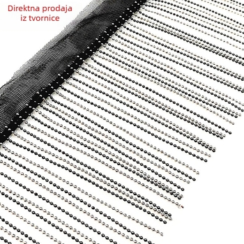 Dvobojni lanac od perlica s resicama za DIY odjeću, dodatke, prtljagu i zavjese