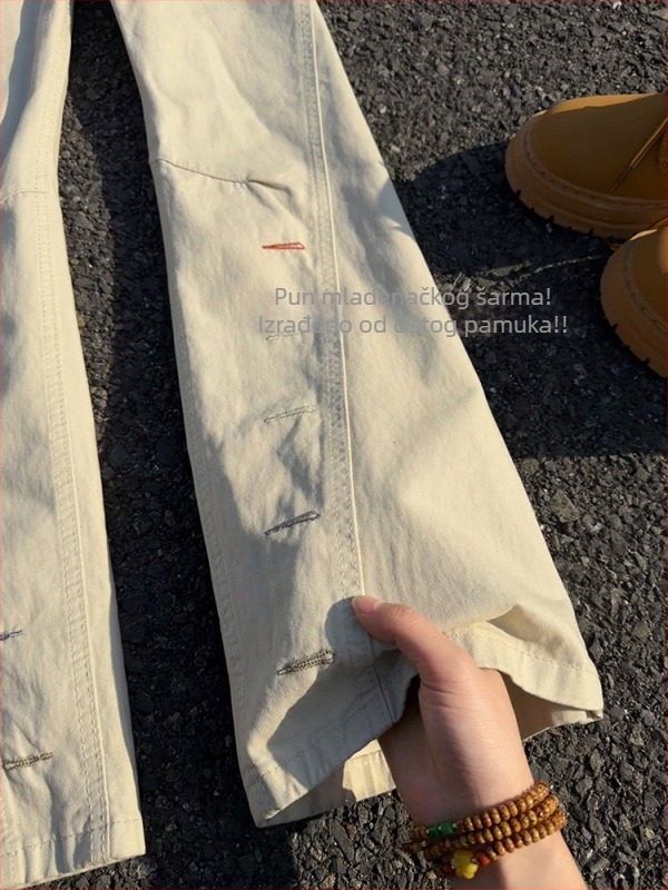 Muške traperice Cleanfit s izvezenim oko rupa za gumbe, dijagonalno rezane, ravni kroj, duge hlače