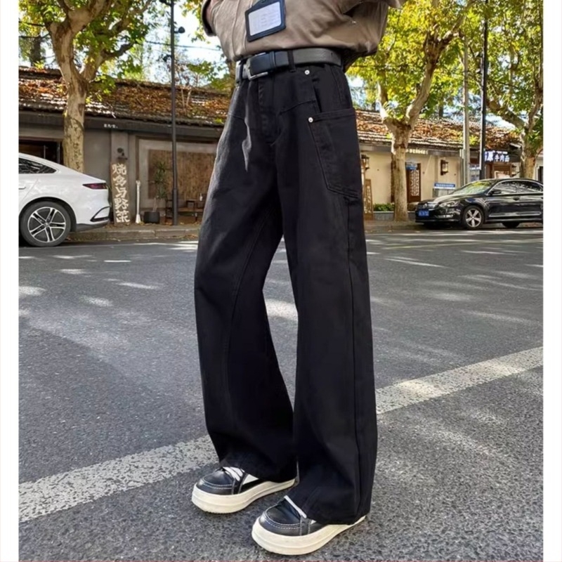 Američke retro radničke traperice za muškarce, 2026 novi trend, široke, casual duge hlače