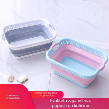 Skopivi debeli otporni dječji ekstra veliki pravokutni plastični kofa za pranje rublja s površinom za ribanje cipela
