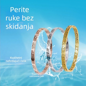 Ženski narukvica od nehrđajućeg čelika s motivom Velikog zida, retro palatski stil, jedinstven dizajn